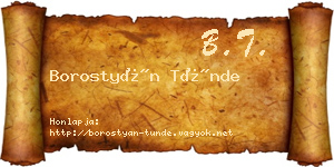 Borostyán Tünde névjegykártya
