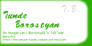 tunde borostyan business card